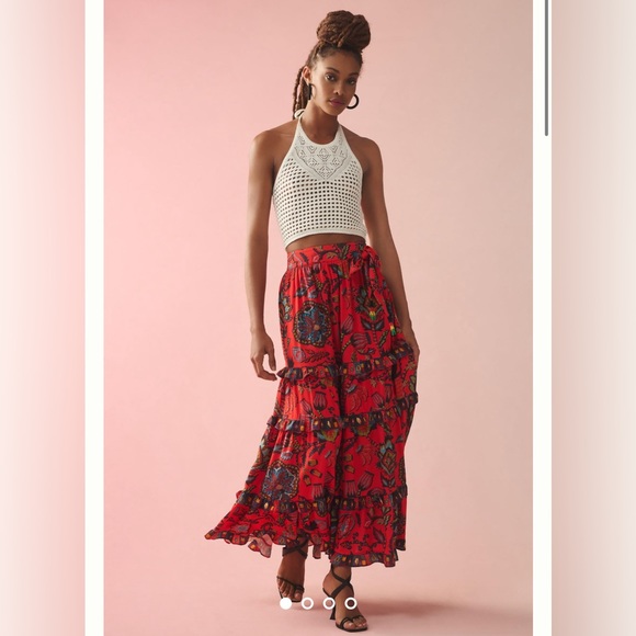 FARM Rio Dresses & Skirts - Farm Rio Tiered Wrap Maxi Skirt